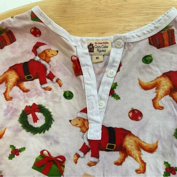 Kiel James Patrick adult Christmas pajamas women’s golden retriever size xl - Picture 2 of 3